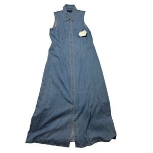 Vintage Charter Club Denim Maxi Dress  SZ 12